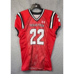 Texas Tech Red Throwback Football Jersey 22 Under Armour Men's Size L Training